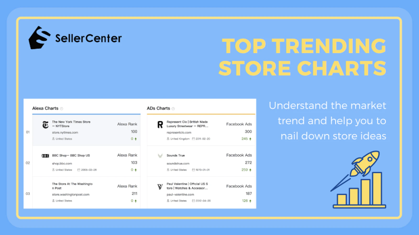 SellerCenter screenshot — Store-oriented analytical tool