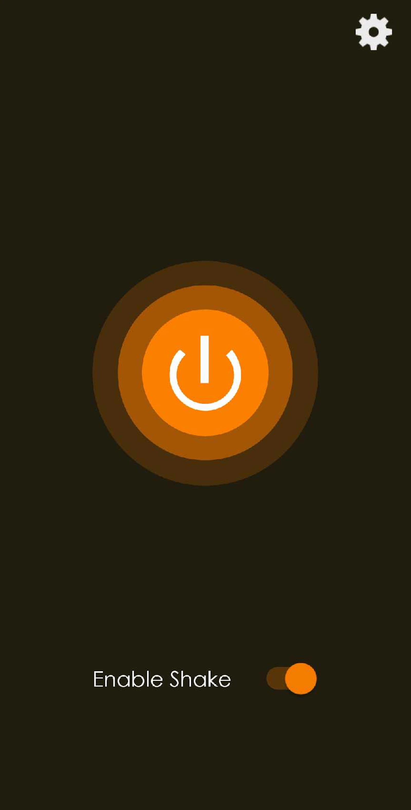 Shake Light screenshot — App that turns on the flashlight with a shake of the phone