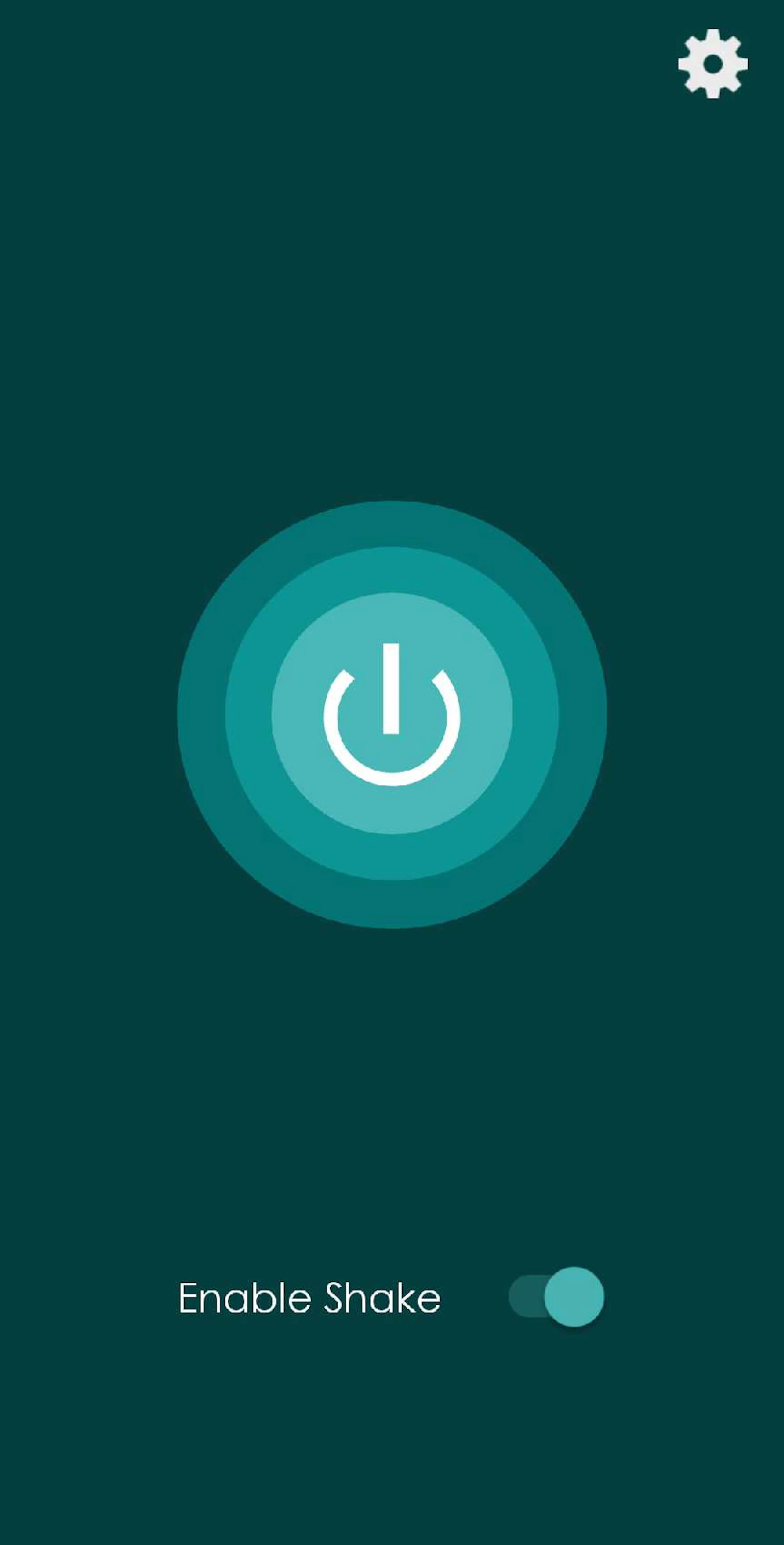 Shake Light screenshot — App that turns on the flashlight with a shake of the phone