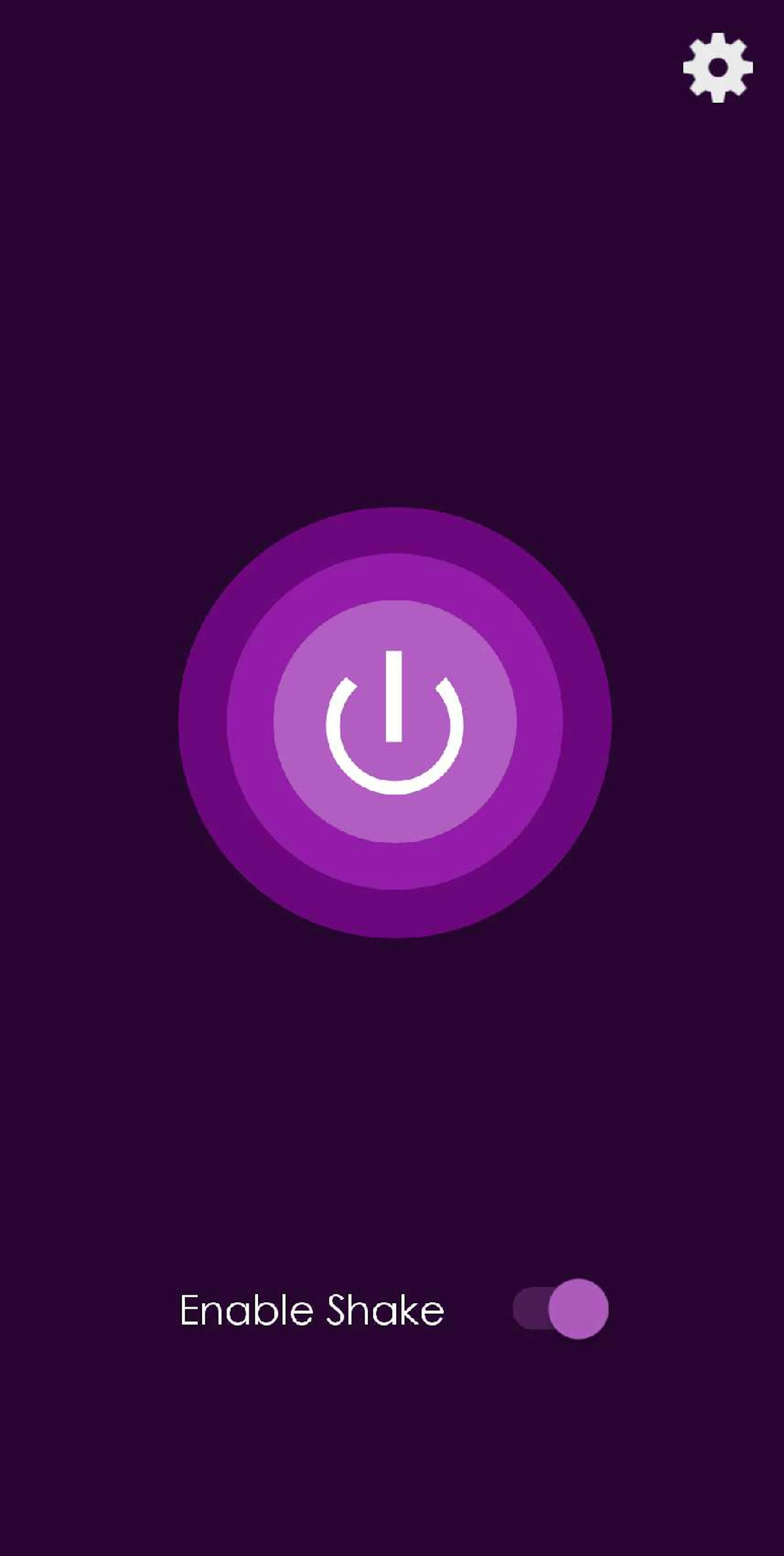 Shake Light screenshot — App that turns on the flashlight with a shake of the phone