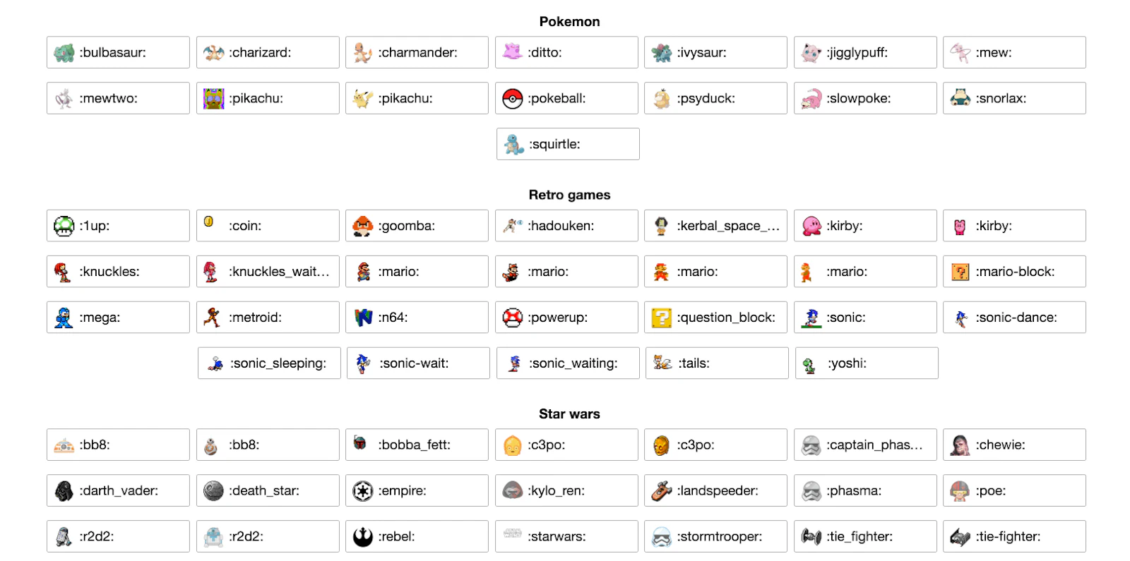 Slackmojis preview
