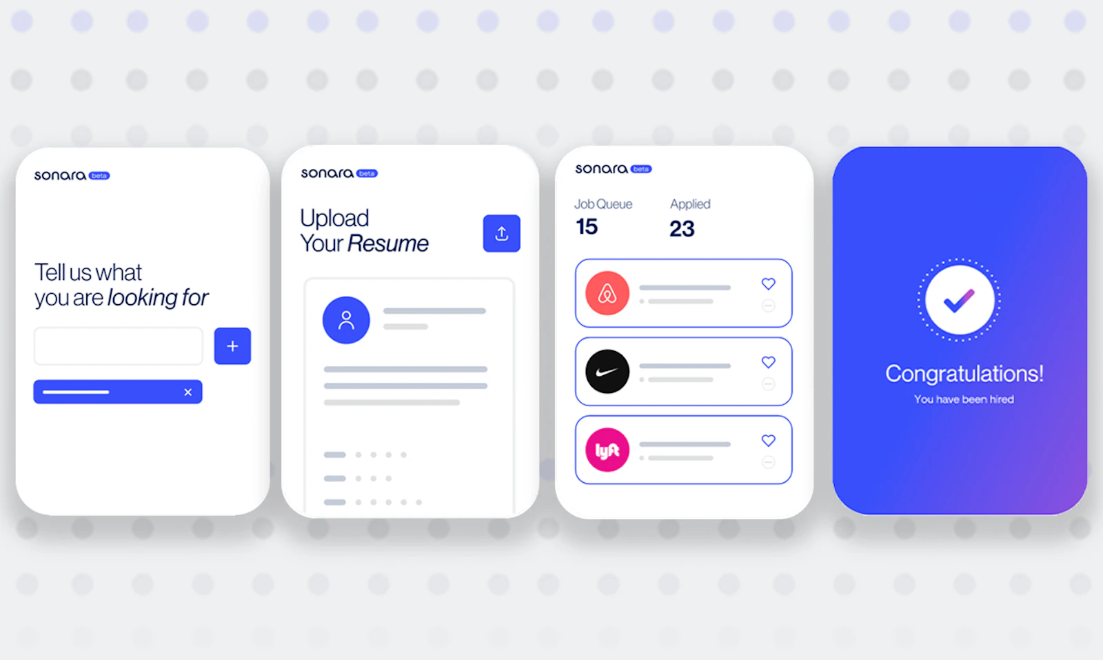 Sonara screenshot — Automate your job search