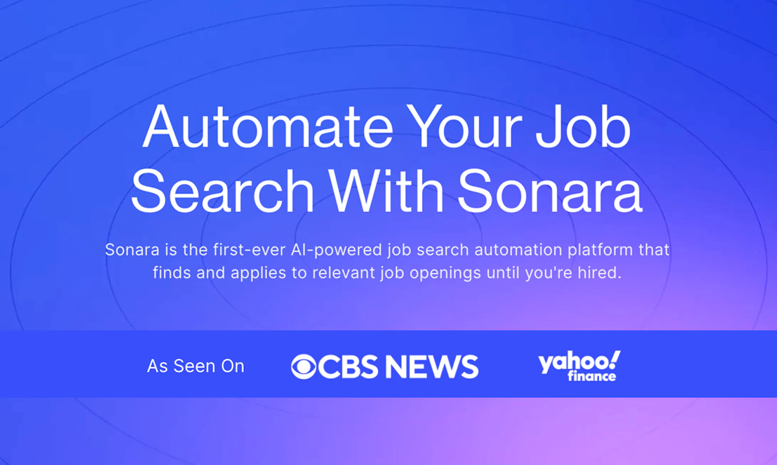 Sonara screenshot — Automate your job search