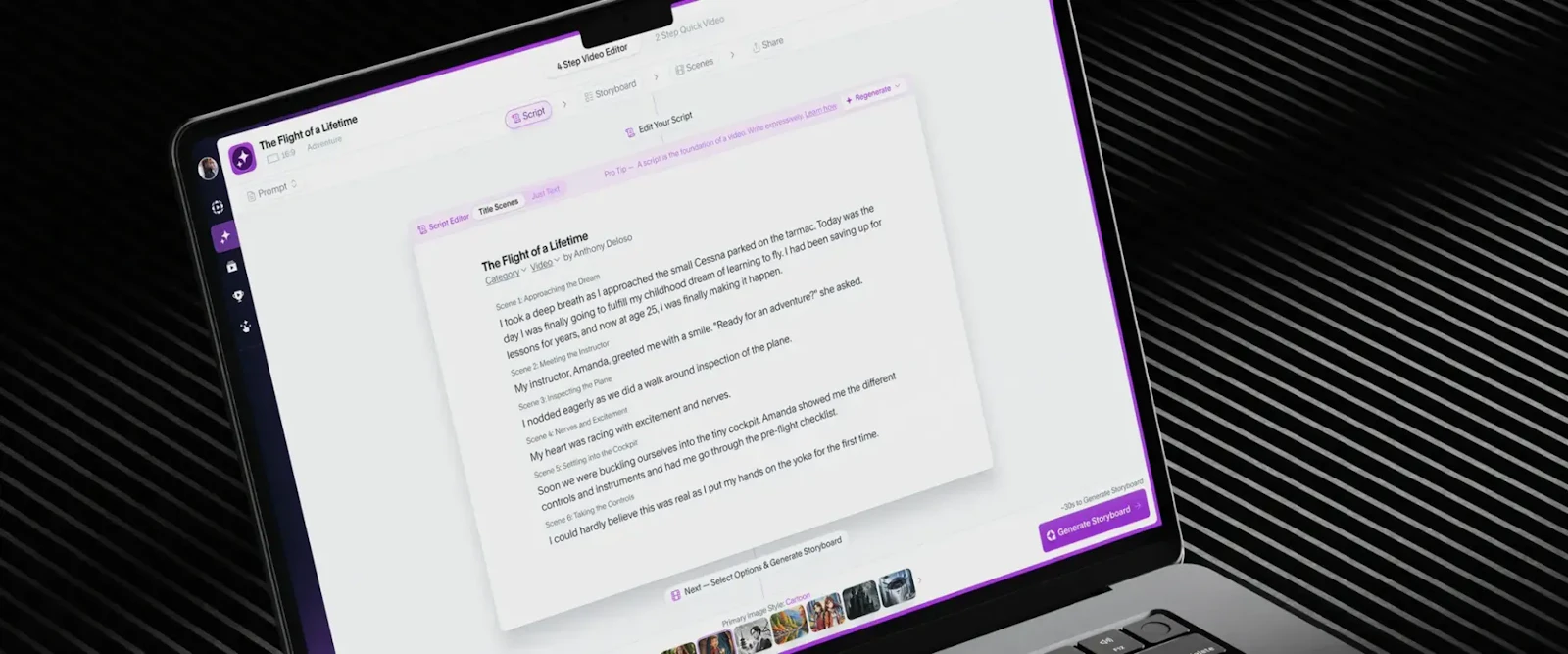 Story.com screenshot — Storytelling meets AI