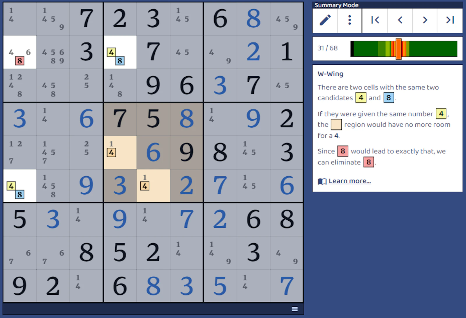 sudoku.coach screenshot — The best way to learn and play Sudoku