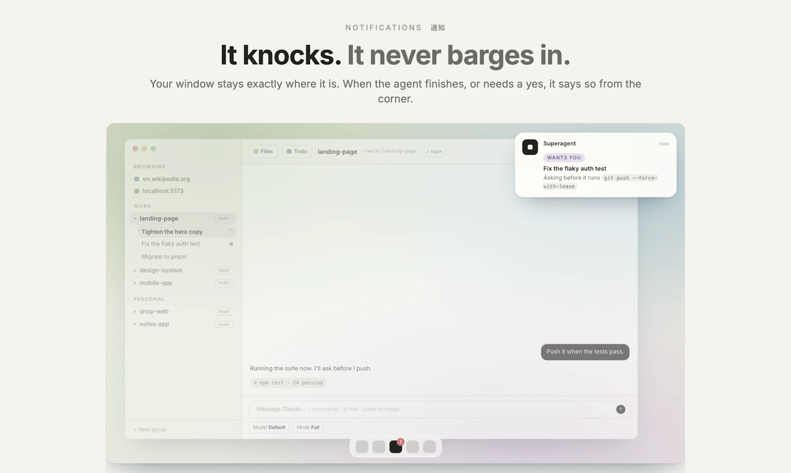 Superagent screenshot — Claude Code for the rest of us