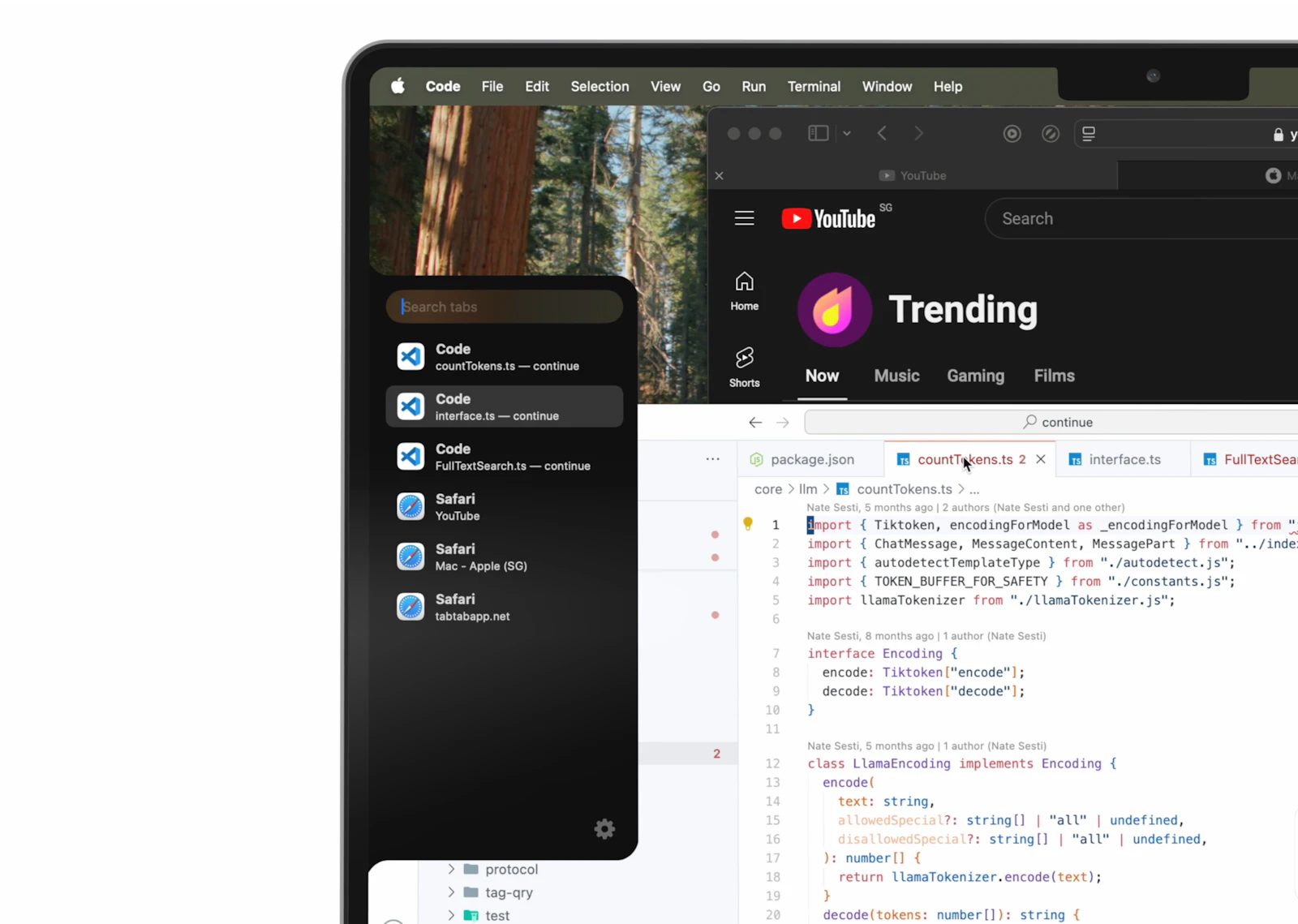 TabTab screenshot — Supercharged windows & tabs manager for Mac