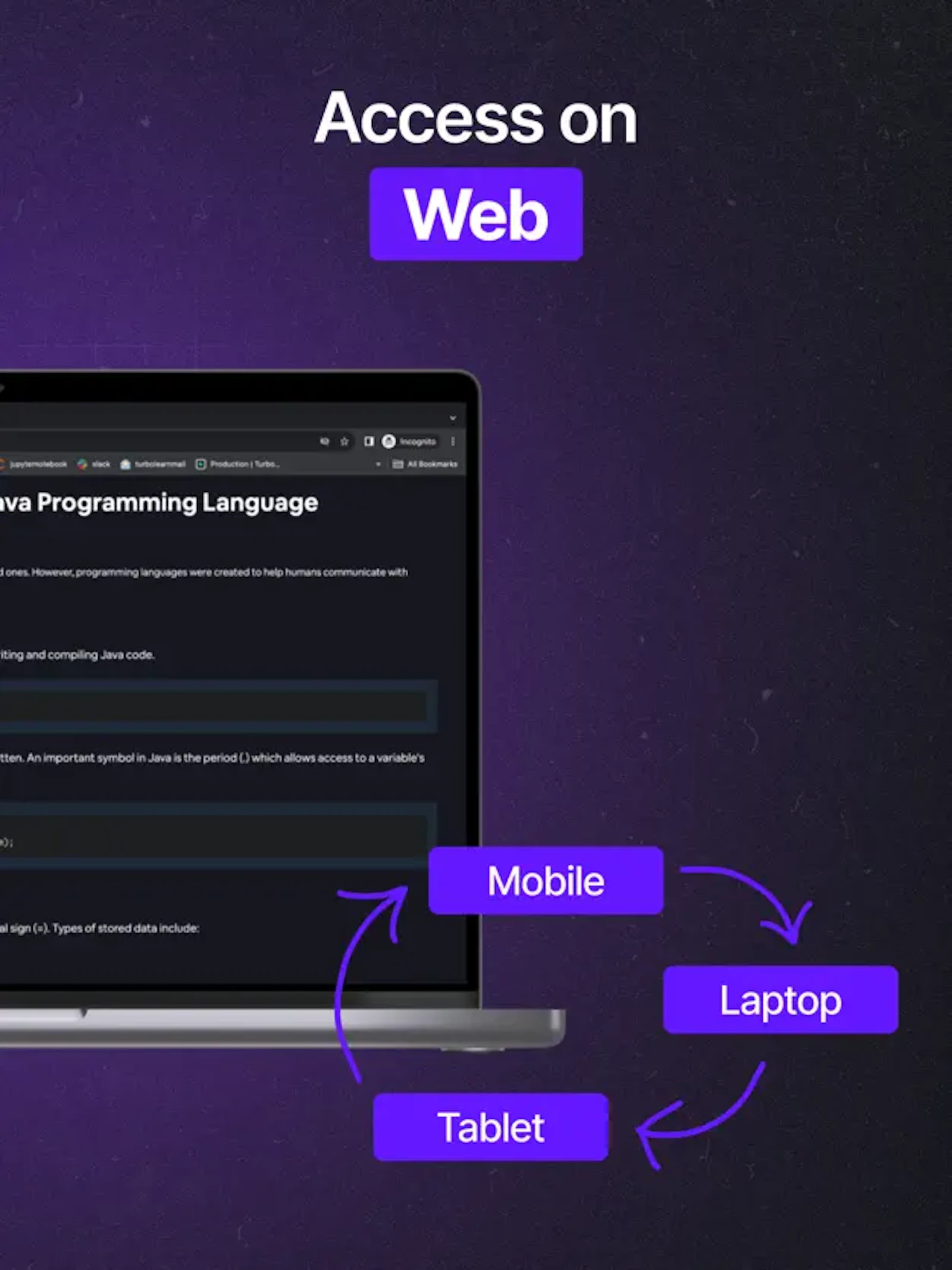 Turbo AI screenshot — Turn anything into notes, flashcards, quizzes, and more!