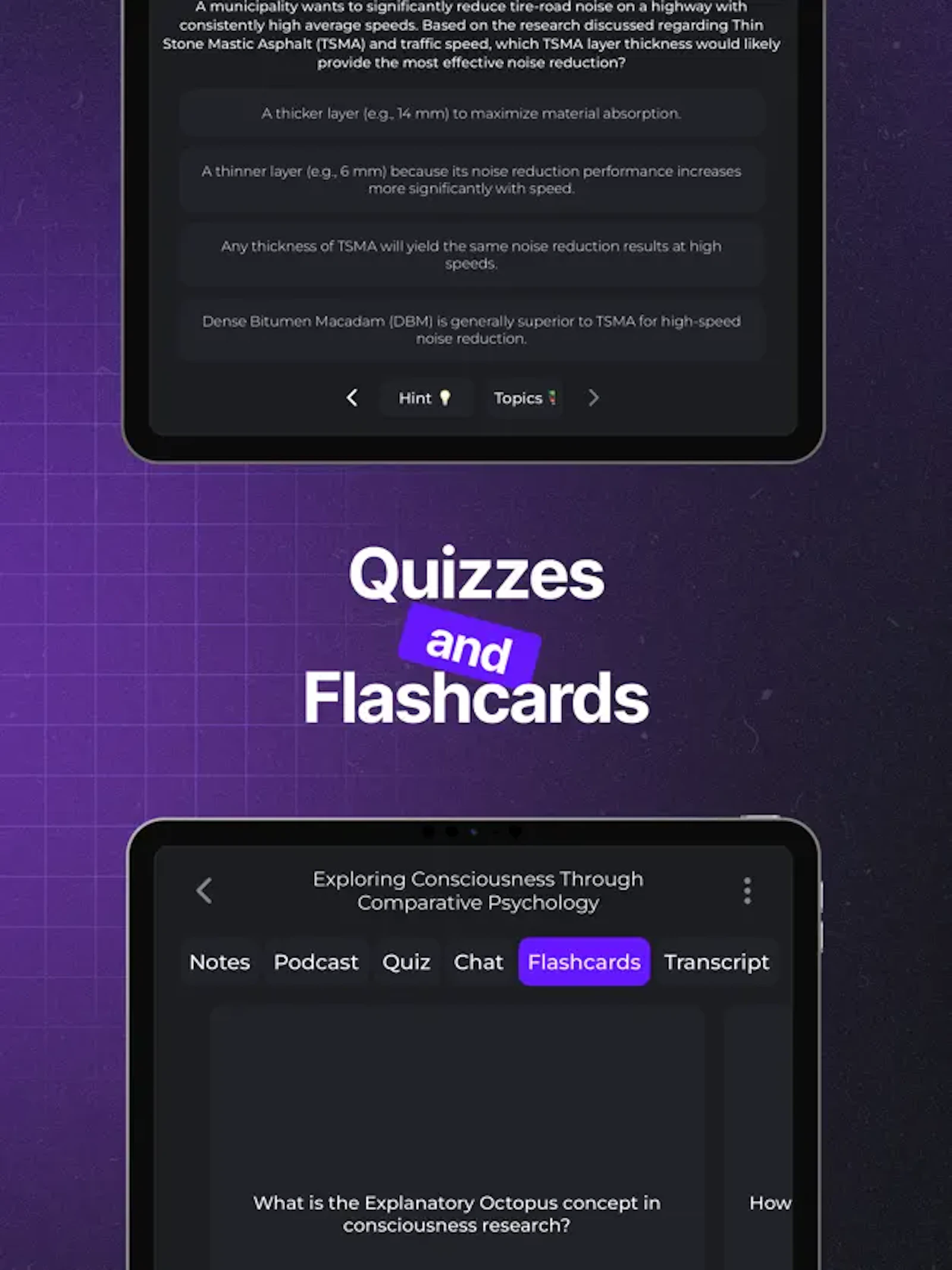 Turbo AI screenshot — Turn anything into notes, flashcards, quizzes, and more!