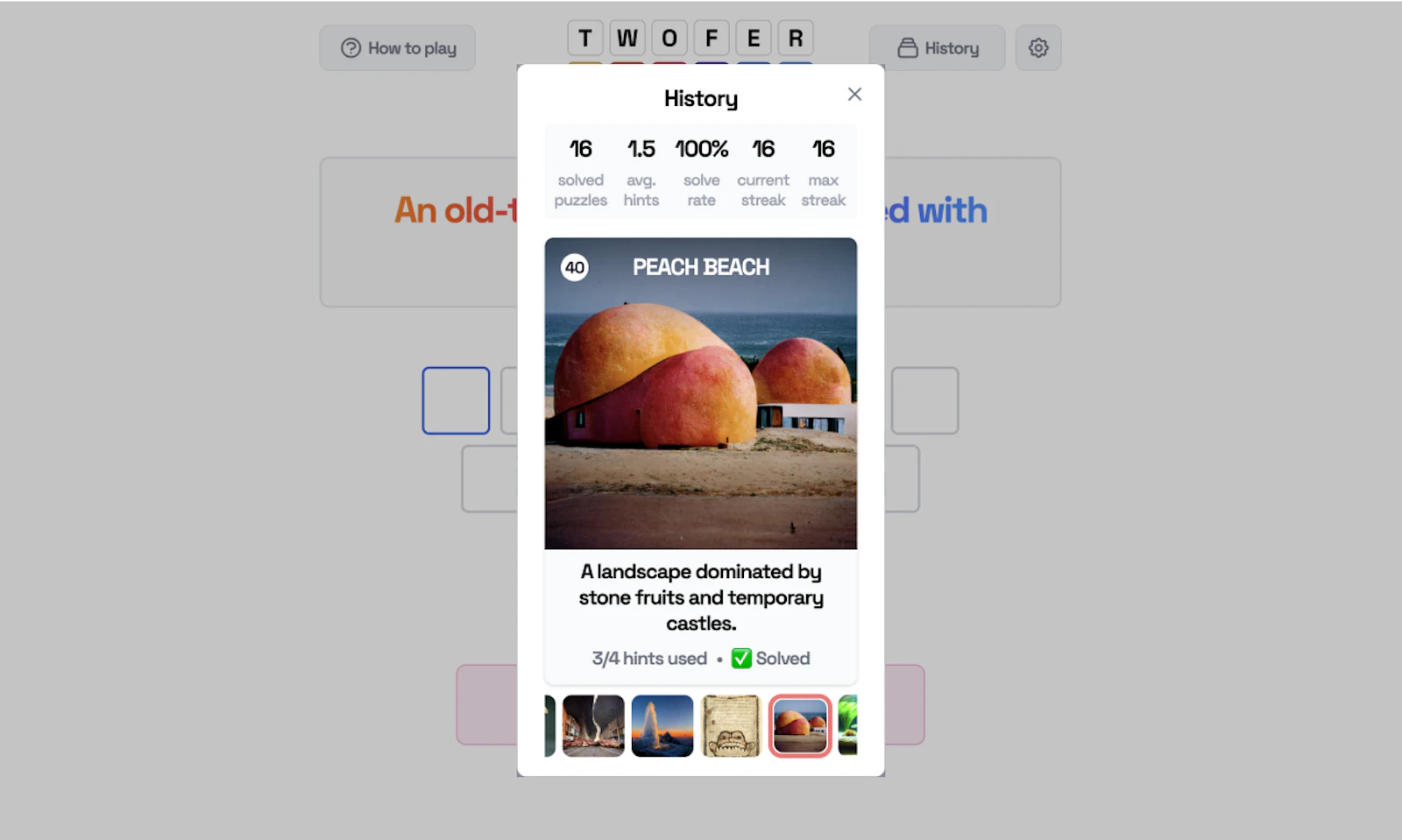 Twofer Goofer screenshot — Whimsical daily rhyming game with AI-generated art