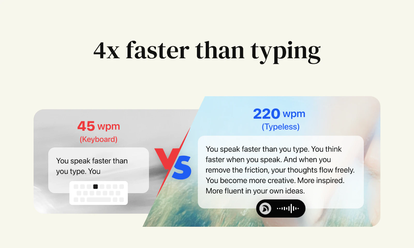 Typeless screenshot — AI voice dictation that's actually intelligent