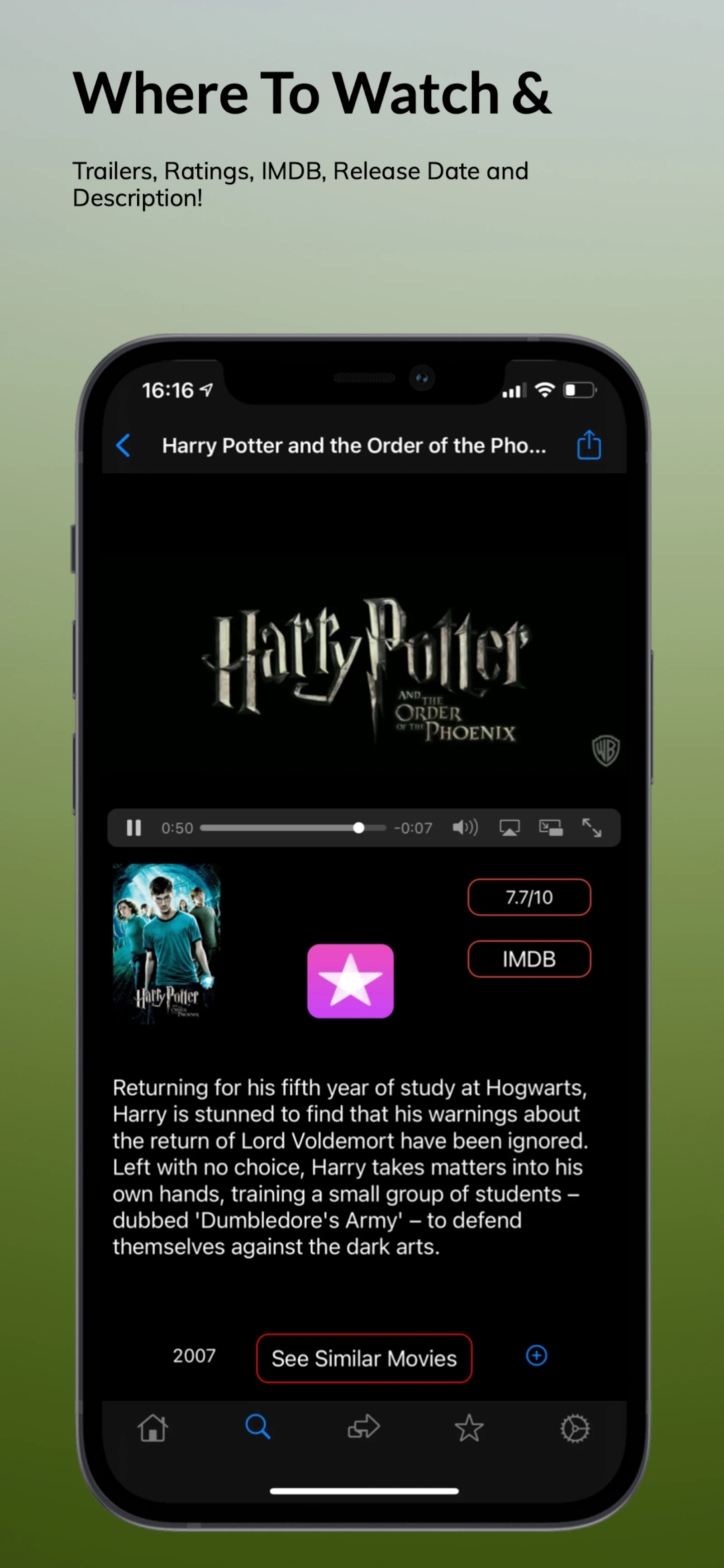 uFlix screenshot — Choose what to watch in a hassle free manner
