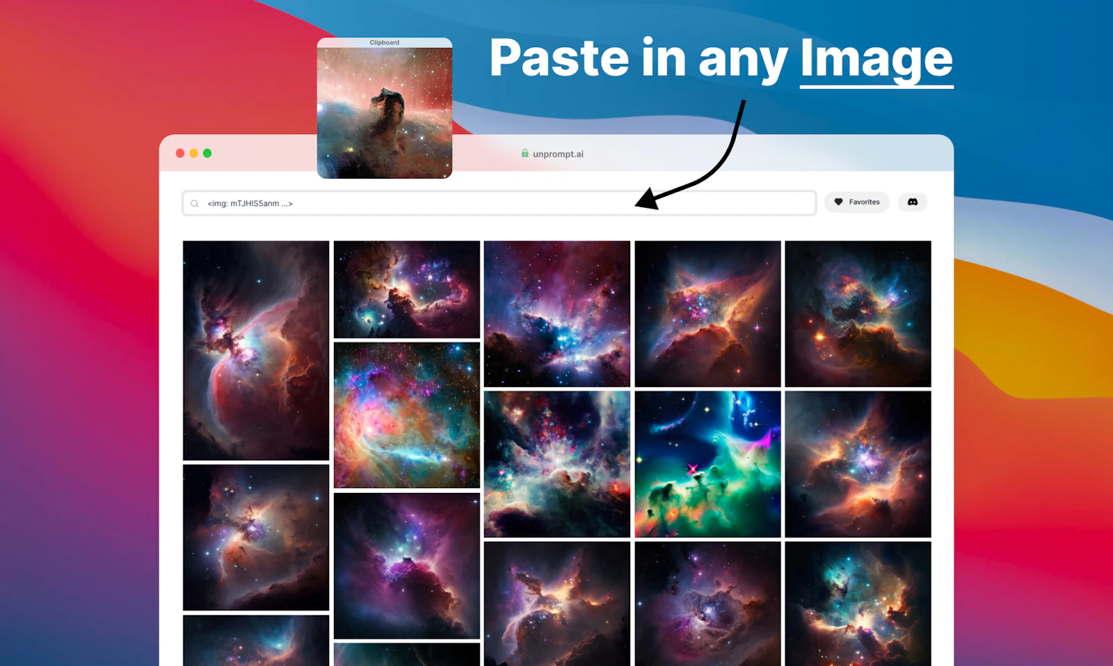 UnPrompt screenshot — Get stable diffusion prompts for any image, subject or style