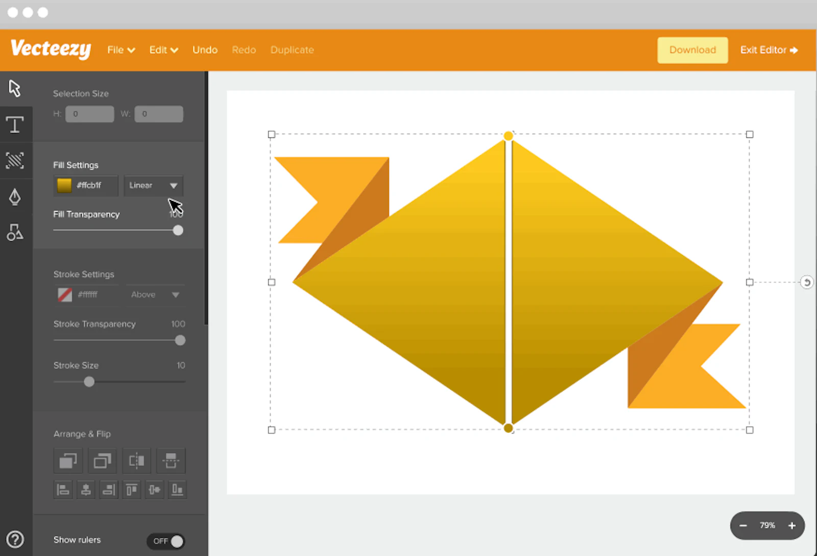 Vecteezy Editor screenshot — Free online vector editor