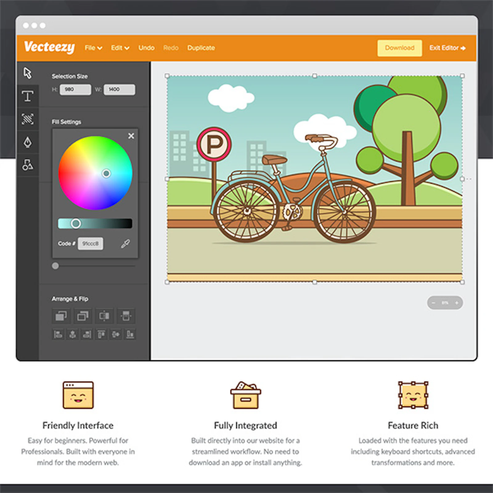 Vecteezy Editor screenshot — Free online vector editor