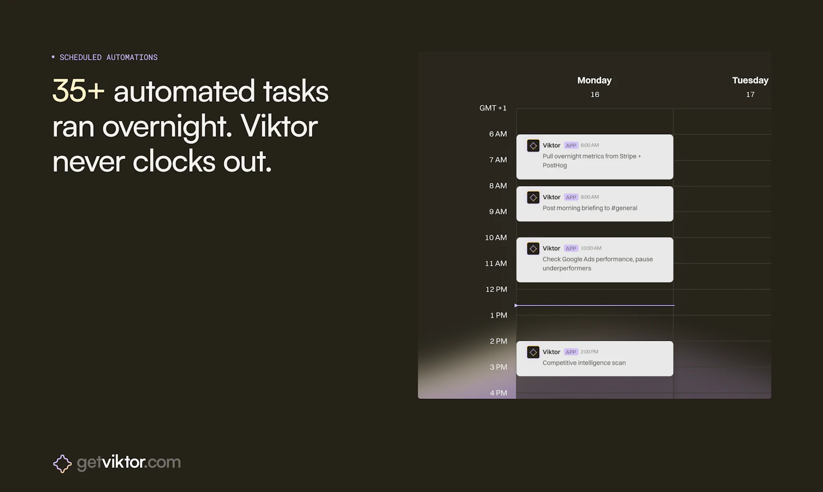 Viktor.com screenshot —  Your AI Coworker that proactively executes tasks
