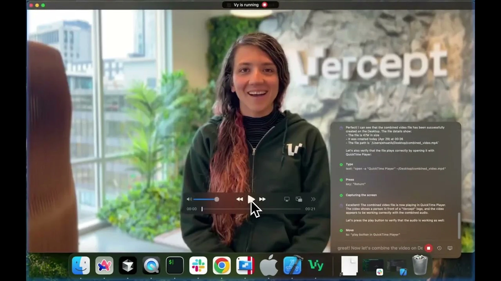 Vy by Vercept screenshot — AI agent that does tasks on your Mac