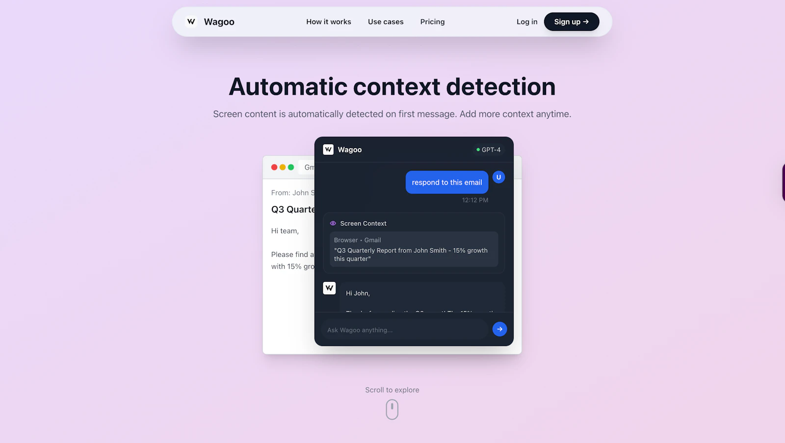 Wagoo screenshot — Private desktop assistant-reduce friction & run local
