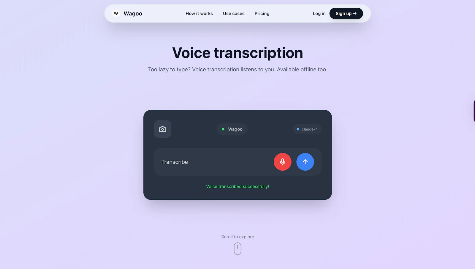 Wagoo screenshot — Private desktop assistant-reduce friction & run local