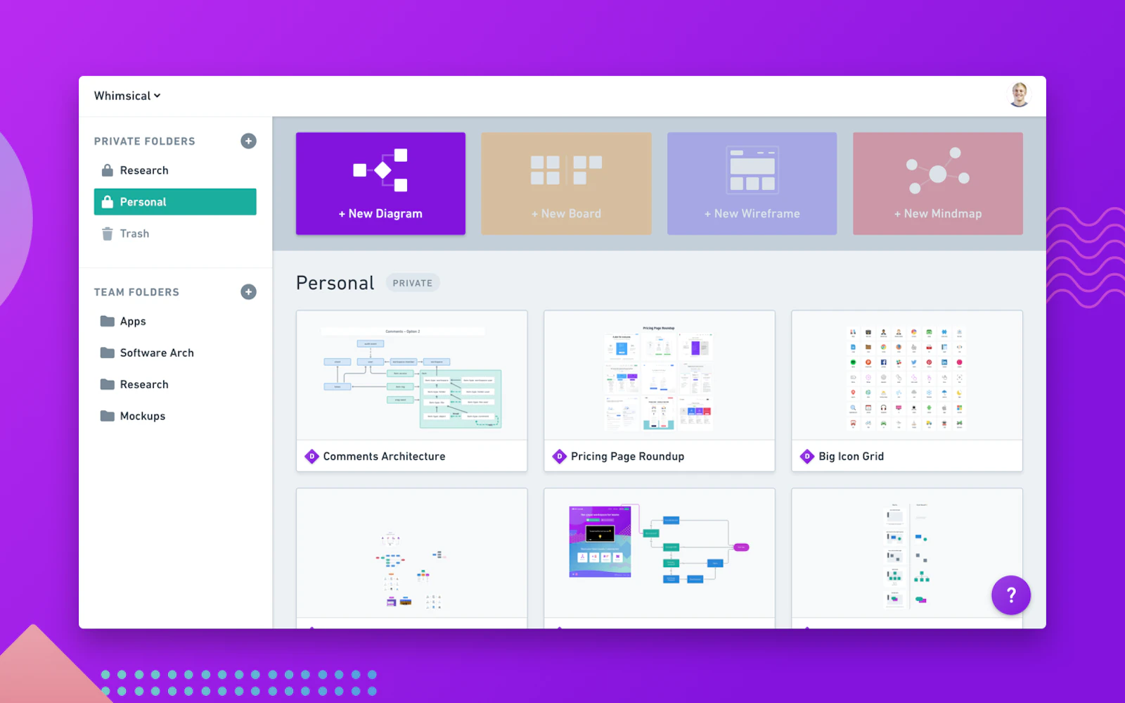 Whimsical screenshot — The visual workspace for teams.