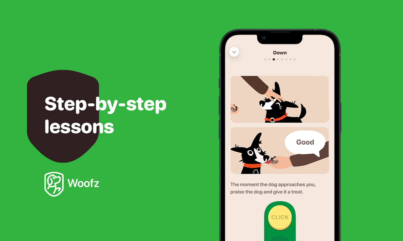 Woofz screenshot — Must-have dog training app for all dog owners & owners-to-be