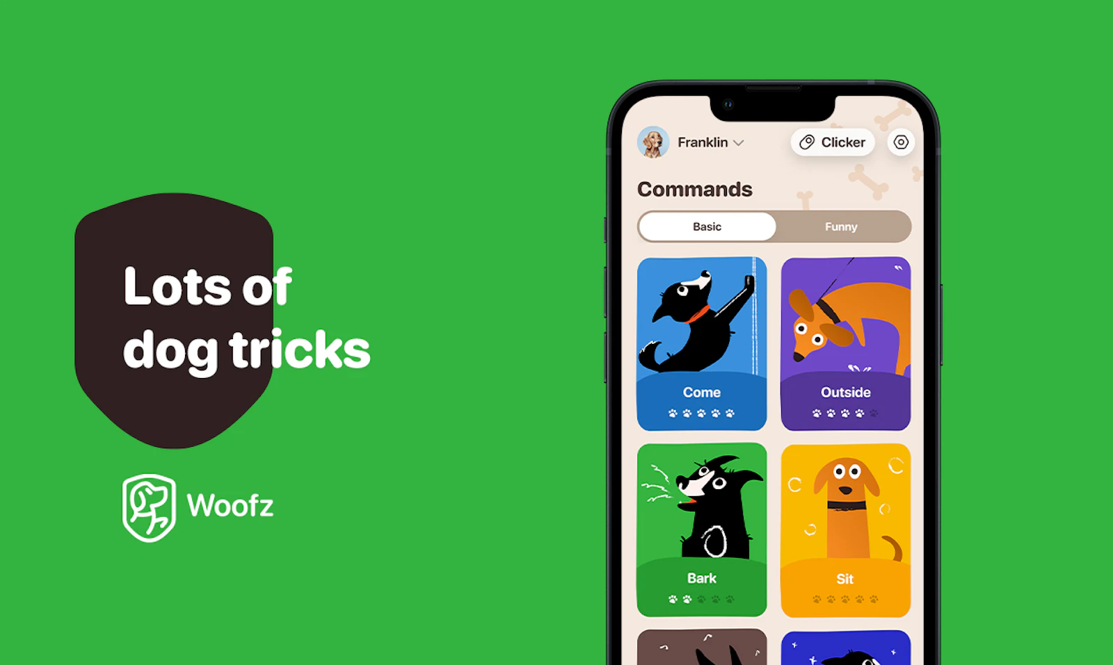 Woofz screenshot — Must-have dog training app for all dog owners & owners-to-be