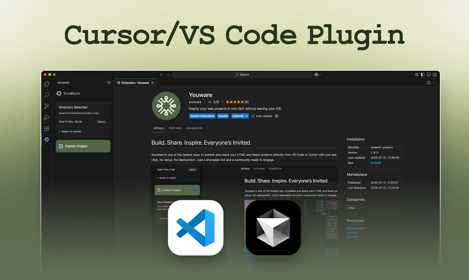 YouWare screenshot — World's first vibe coding community